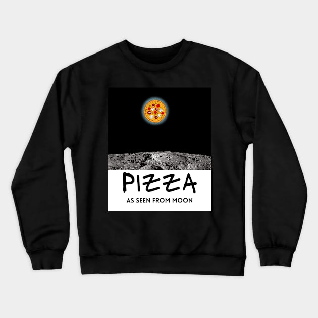Pizza Night (in black) | Funny Pizza Crewneck Sweatshirt by Cosmic Story Designer